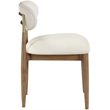 Meridian Furniture Riccio Cream Vegan Leather Dining Side Chair (Set of 2)