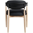 Meridian Furniture Riccio Black Vegan Leather Dining Arm Chair (Set of 2)