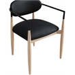 Meridian Furniture Riccio Black Vegan Leather Dining Arm Chair (Set of 2)