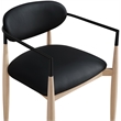 Meridian Furniture Riccio Black Vegan Leather Dining Arm Chair (Set of 2)