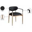 Meridian Furniture Riccio Black Vegan Leather Dining Arm Chair (Set of 2)