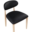 Meridian Furniture Riccio Black Vegan Leather Dining Side Chair (Set of 2)