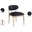 Meridian Furniture Riccio Black Vegan Leather Dining Side Chair (Set of 2)