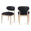 Meridian Furniture Riccio Black Vegan Leather Dining Side Chair (Set of 2)