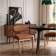 Meridian Furniture Riccio Cognac Vegan Leather Dining Side Chair (Set of 2)