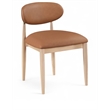 Meridian Furniture Riccio Cognac Vegan Leather Dining Side Chair (Set of 2)