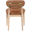 Meridian Furniture Riccio Cognac Vegan Leather Dining Side Chair (Set of 2)