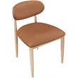 Meridian Furniture Riccio Cognac Vegan Leather Dining Side Chair (Set of 2)