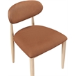 Meridian Furniture Riccio Cognac Vegan Leather Dining Side Chair (Set of 2)