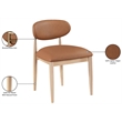 Meridian Furniture Riccio Cognac Vegan Leather Dining Side Chair (Set of 2)
