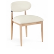 Meridian Furniture Riccio Cream Vegan Leather Dining Side Chair (Set of 2)