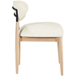 Meridian Furniture Riccio Cream Vegan Leather Dining Side Chair (Set of 2)