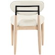 Meridian Furniture Riccio Cream Vegan Leather Dining Side Chair (Set of 2)