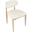 Meridian Furniture Riccio Cream Vegan Leather Dining Side Chair (Set of 2)