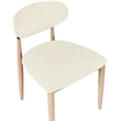 Meridian Furniture Riccio Cream Vegan Leather Dining Side Chair (Set of 2)
