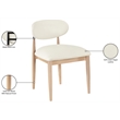 Meridian Furniture Riccio Cream Vegan Leather Dining Side Chair (Set of 2)