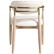 Meridian Furniture Riccio Cream Vegan Leather Dining Arm Chair (Set of 2)