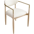 Meridian Furniture Riccio Cream Vegan Leather Dining Arm Chair (Set of 2)