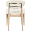 Meridian Furniture Riccio Cream Vegan Leather Dining Side Chair (Set of 2)