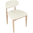 Meridian Furniture Riccio Cream Vegan Leather Dining Side Chair (Set of 2)