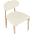 Meridian Furniture Riccio Cream Vegan Leather Dining Side Chair (Set of 2)