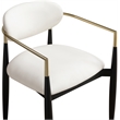 Meridian Furniture Riccio Cream Vegan Leather Dining Arm Chair (Set of 2)
