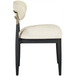 Meridian Furniture Riccio Cream Vegan Leather Dining Side Chair (Set of 2)