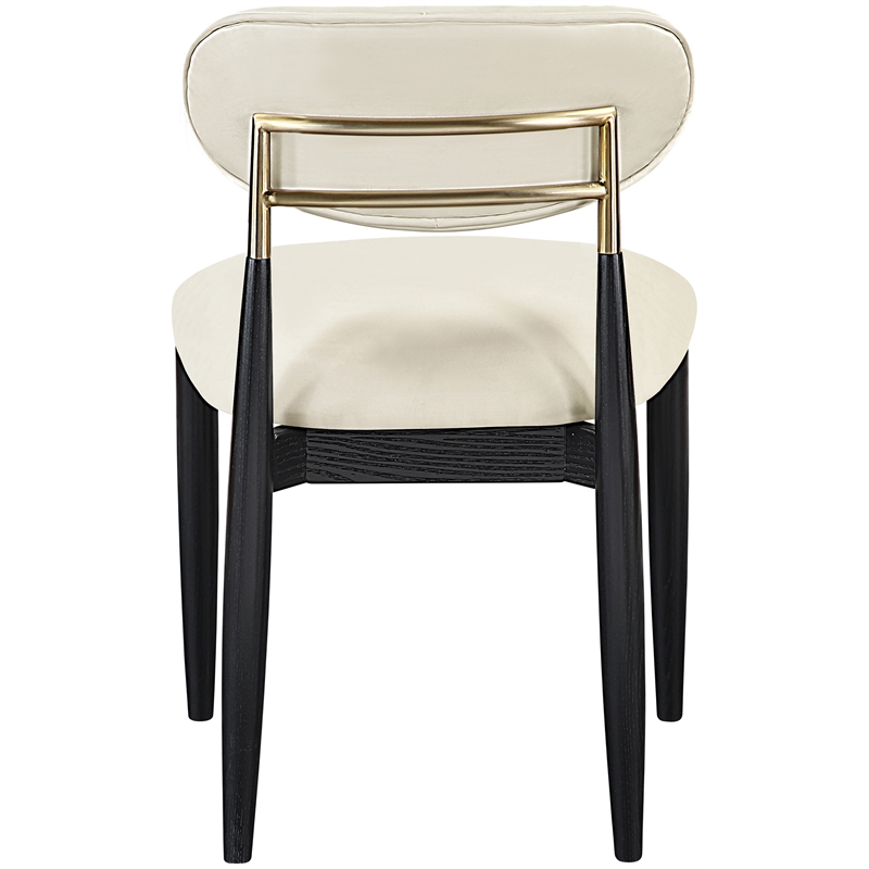 Meridian Furniture Riccio Cream Vegan Leather Dining Side Chair (Set of 2)
