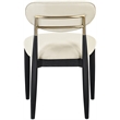 Meridian Furniture Riccio Cream Vegan Leather Dining Side Chair (Set of 2)