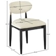 Meridian Furniture Riccio Cream Vegan Leather Dining Side Chair (Set of 2)