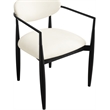 Meridian Furniture Riccio Cream Vegan Leather Dining Arm Chair (Set of 2)