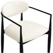 Meridian Furniture Riccio Cream Vegan Leather Dining Arm Chair (Set of 2)