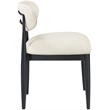 Meridian Furniture Riccio Cream Vegan Leather Dining Side Chair (Set of 2)