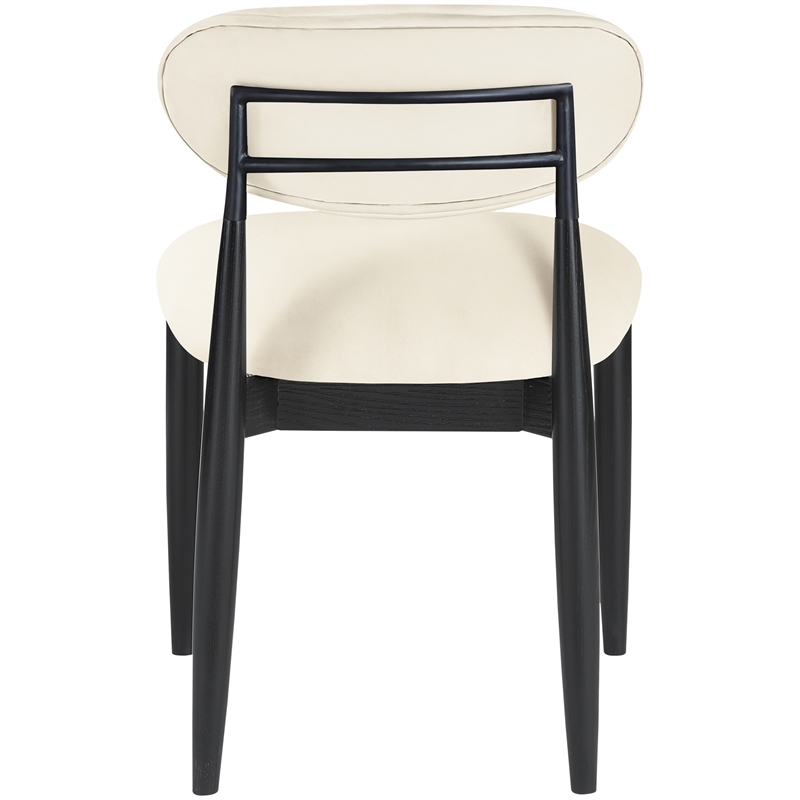 Meridian Furniture Riccio Cream Vegan Leather Dining Side Chair (Set of 2)
