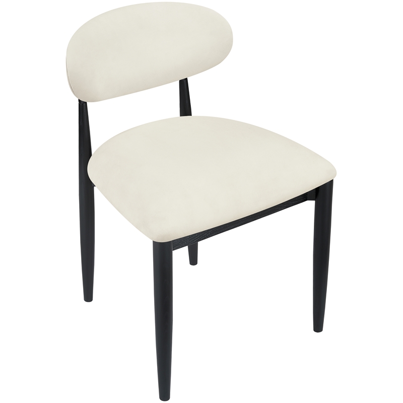 Meridian Furniture Riccio Cream Vegan Leather Dining Side Chair (Set of 2)