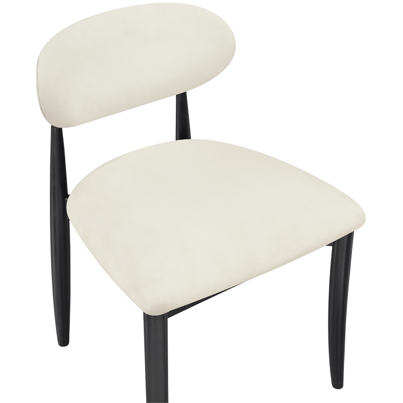 Meridian Furniture Riccio Cream Vegan Leather Dining Side Chair (Set of 2)
