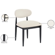 Meridian Furniture Riccio Cream Vegan Leather Dining Side Chair (Set of 2)