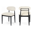 Meridian Furniture Riccio Cream Vegan Leather Dining Side Chair (Set of 2)