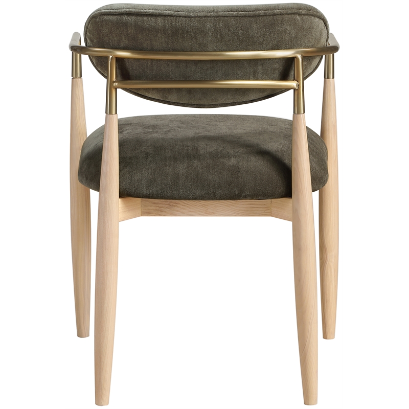 Meridian Furniture Riccio Brown Performance Fabric Dining AC (Set of 2)