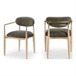 Meridian Furniture Riccio Brown Performance Fabric Dining AC (Set of 2)