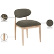 Meridian Furniture Riccio Brown Performance Fabric Dining SC (Set of 2)