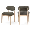 Meridian Furniture Riccio Brown Performance Fabric Dining SC (Set of 2)