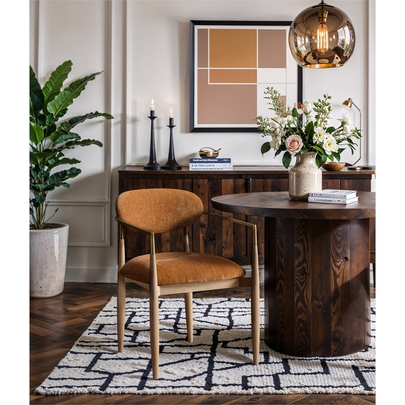 Meridian Furniture Riccio Cognac Performance Fabric Dining AC (Set of 2)