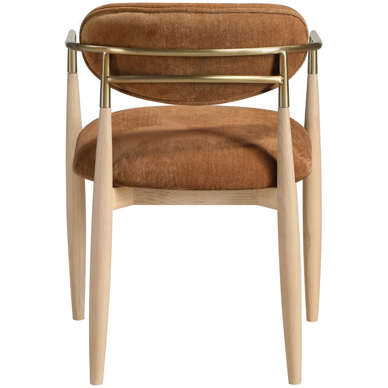 Meridian Furniture Riccio Cognac Performance Fabric Dining AC (Set of 2)