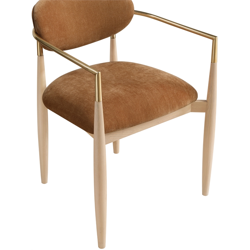 Meridian Furniture Riccio Cognac Performance Fabric Dining AC (Set of 2)