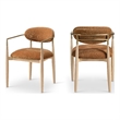 Meridian Furniture Riccio Cognac Performance Fabric Dining AC (Set of 2)