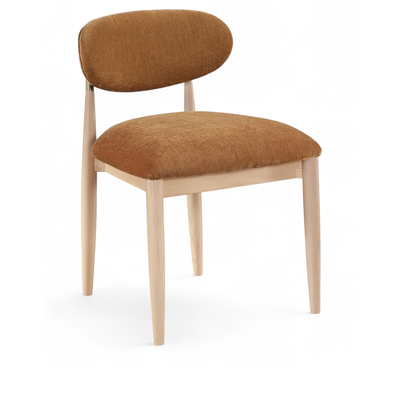 Meridian Furniture Riccio Cognac Performance Fabric Dining SC (Set of 2)