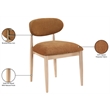 Meridian Furniture Riccio Cognac Performance Fabric Dining SC (Set of 2)