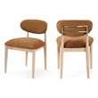 Meridian Furniture Riccio Cognac Performance Fabric Dining SC (Set of 2)