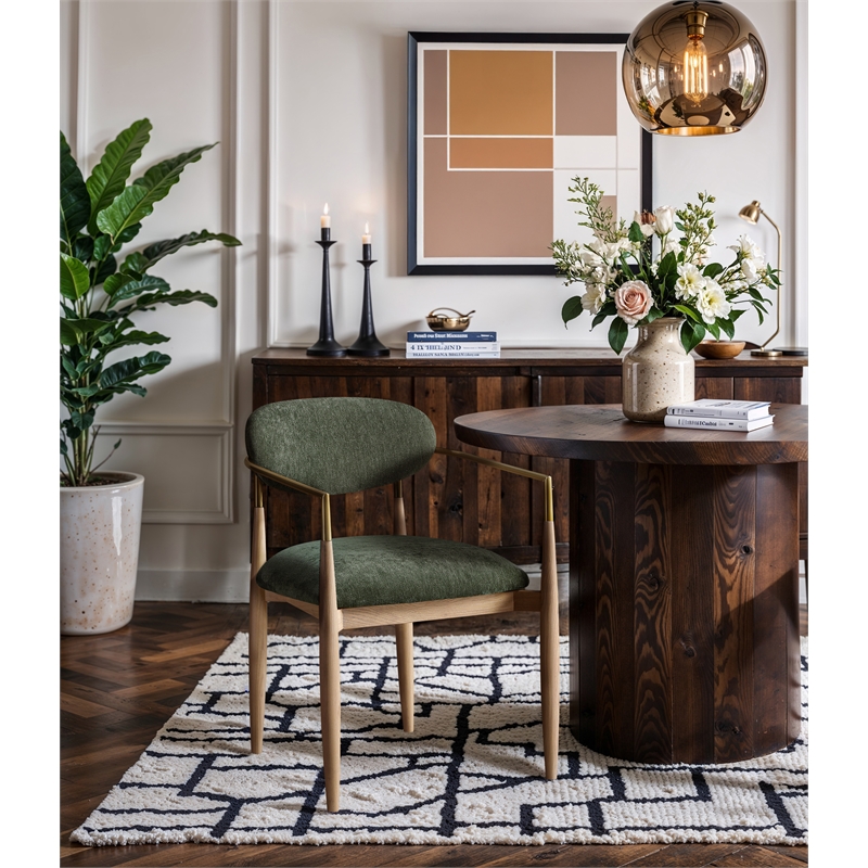 Meridian Furniture Riccio Olive Performance Fabric Dining AC (Set of 2)